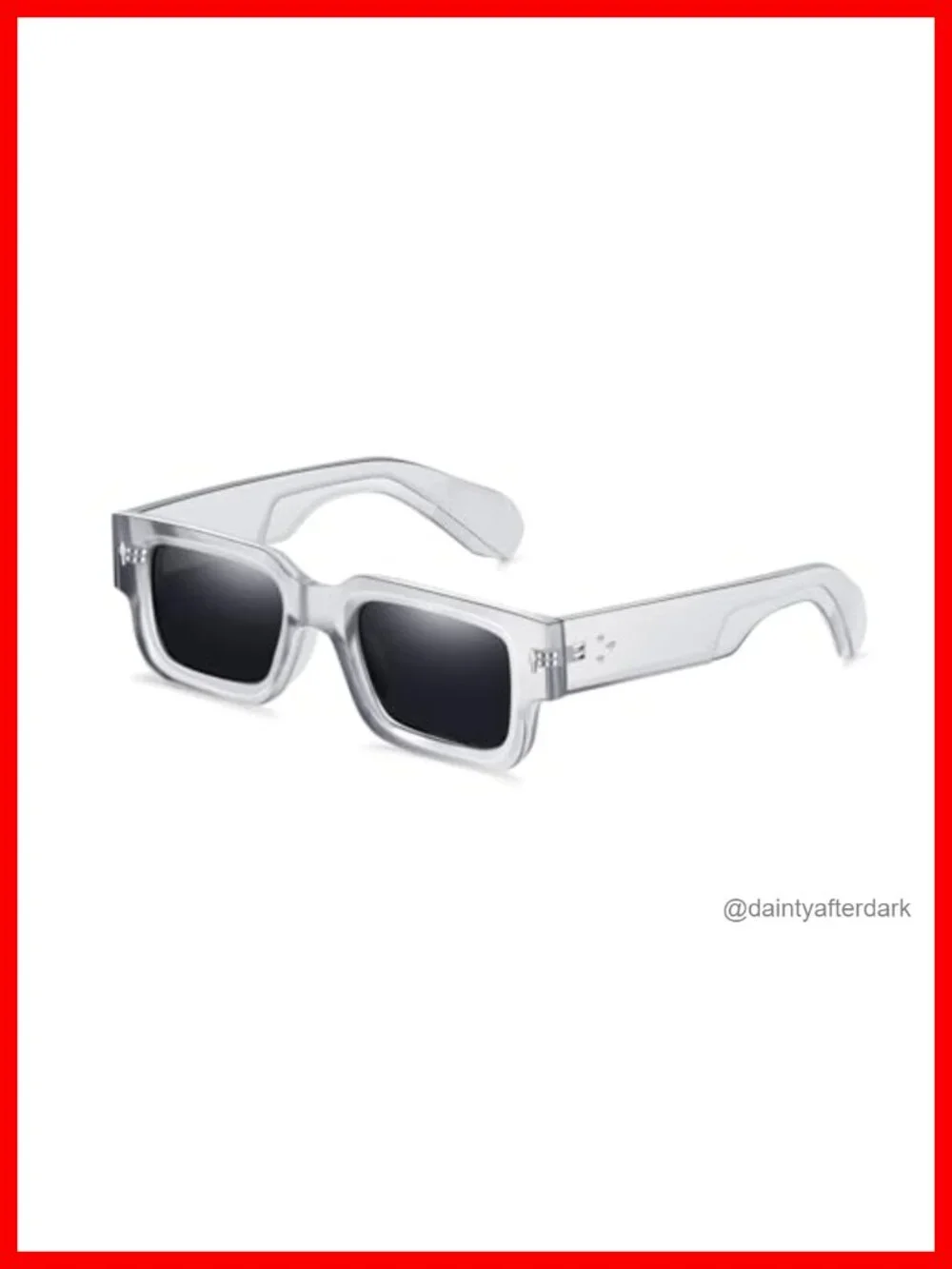 Square Frame Sunglasses UV400 Protection Chunky Rectangle Shades